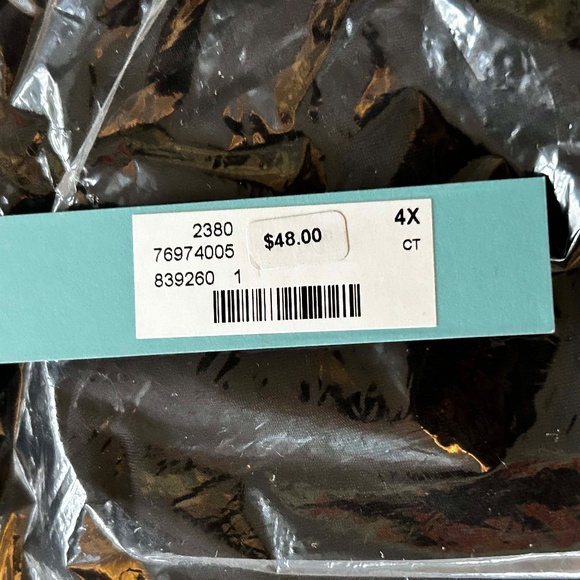 BRIEFS, BATHING SUIT BOTTOM, NYLON SPANDEX, BLACK, SIZE 4X, ADDITION ELLE, - Picture 2 of 5